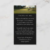 愛情記憶カードにおけるゴルフコース祈りの言葉 コーリングカード (裏面)