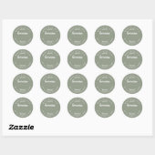 愛情込めて作りました Sage Green フードジャー ラウンドシール (シート)