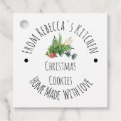 愛情込めて手作り ラスティック クリスマス クッキー フェイバータグ (正面)
