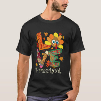 愛情 幼稚園 七面鳥 感謝祭 秋 先生 Tシャツ