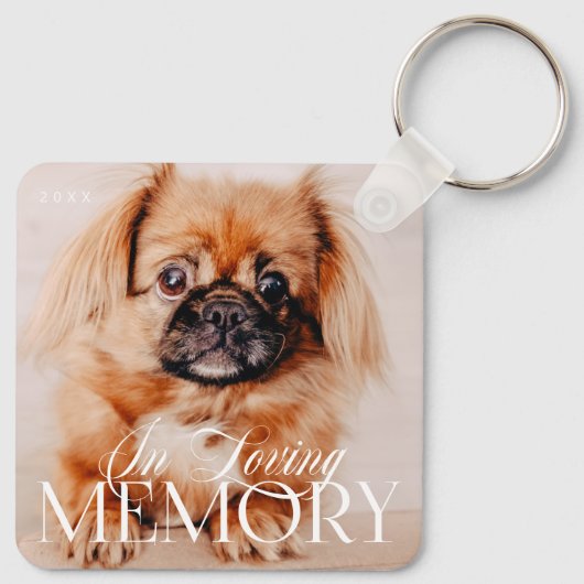 愛想あふれるペットの思い出シンプルの写モダン真 キーホルダー (裏面)