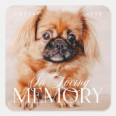 愛想あふれるペットの思い出シンプルの写モダン真 スクエアシール (正面)