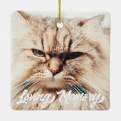 愛想あふれるペットの思い出モダンのシンプル写真 セラミックオーナメント (裏面)