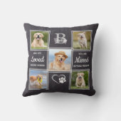 愛想のカスタム記憶に残るペット記念の6犬写真 クッション (裏面)