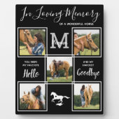 愛想の中でペットパーソナライズされたの馬の記念碑 フォトプラーク (正面)
