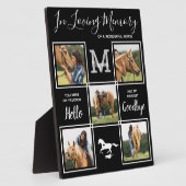 愛想の中でペットパーソナライズされたの馬の記念碑 フォトプラーク (側面)