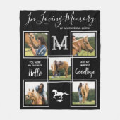 愛想の中でペットパーソナライズされたの馬の記念碑 フリースブランケット (正面)