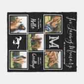 愛想の中でペットパーソナライズされたの馬の記念碑 フリースブランケット (正面(横))