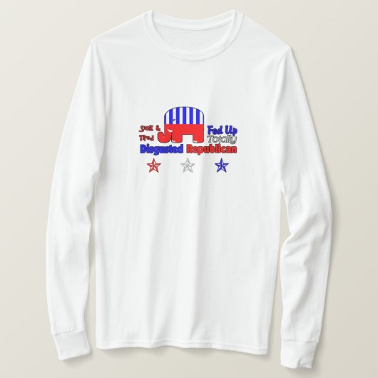 愛想の悪い共和党 – 黒いトリム Tシャツ (デザイン正面)