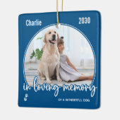 愛想の愛犬のペットモダンメモリアル2写真 セラミックオーナメント (左)