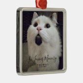 愛想の深い思い出の中のペットパーソナライズされた記念写真 メタルオーナメント (右)