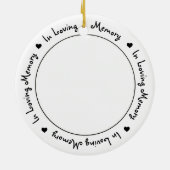 愛想の深い思い出の愛犬のペット セラミックオーナメント (裏面)