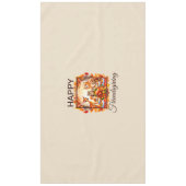 愛想の良いウッドランドの動物紅葉 テーブルクロス (正面)