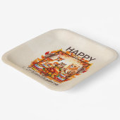 愛想の良いウッドランドの動物紅葉 ペーパープレート (傾斜あり)