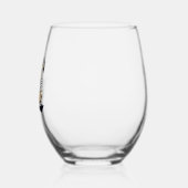 愛想の良いニュース読ドッグの新聞Tシャツ ステムなしワイングラス (左)