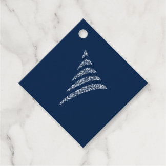 愛想の良いモノクロ芸術的クリスマスツリー フェイバータグ