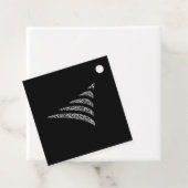 愛想の良いモノクロ芸術的クリスマスツリー フェイバータグ (インサイチュ)