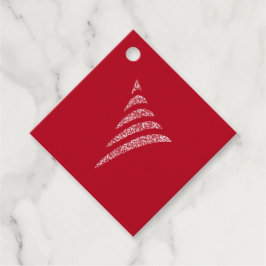 愛想の良いモノクロ芸術的クリスマスツリー フェイバータグ