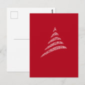 愛想の良いモノクロ芸術的クリスマスツリー ポストカード (正面/裏面)