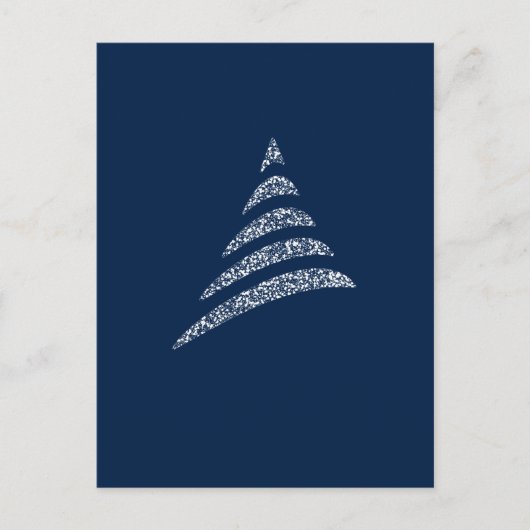 愛想の良いモノクロ芸術的クリスマスツリー ポストカード (正面)