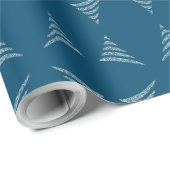 愛想の良いモノクロ芸術的クリスマスツリー ラッピングペーパー (ロールコーナー)