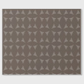 愛想の良いモノクロ芸術的クリスマスツリー ラッピングペーパー (フラット)