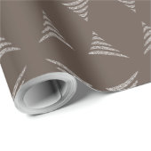 愛想の良いモノクロ芸術的クリスマスツリー ラッピングペーパー (ロールコーナー)