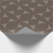 愛想の良いモノクロ芸術的クリスマスツリー ラッピングペーパー (角)