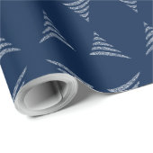 愛想の良いモノクロ芸術的クリスマスツリー ラッピングペーパー (ロールコーナー)