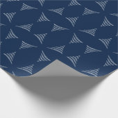 愛想の良いモノクロ芸術的クリスマスツリー ラッピングペーパー (角)