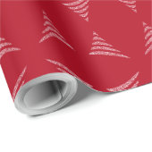 愛想の良いモノクロ芸術的クリスマスツリー ラッピングペーパー (ロールコーナー)