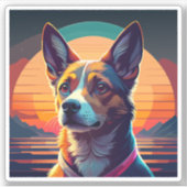 愛想の良い犬漫画 シール (正面)