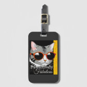 愛想の良い猫 ラゲッジタグ (正面縦)