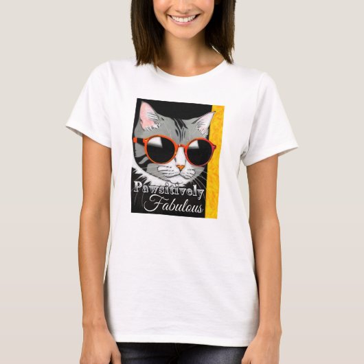 愛想の良い猫 Tシャツ (正面)
