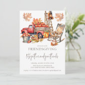 愛想の良い秋の水彩トラック 招待状 (スタンド正面)