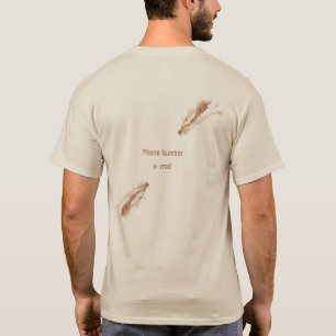 愛想の良い茶色のブラシストローク汚れ手描きアート Tシャツ