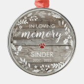 愛想の記憶に残すPETメモリアル メタルオーナメント (正面)