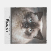 愛想の記憶の中でペットのカスタム写真追悼碑 フリースブランケット (正面(横))