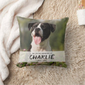 愛想の記憶の中でペットパーソナライズされた名写真 クッション (ブランケット)