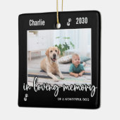 愛想の記憶の中でペット記念二犬写真記念 セラミックオーナメント (左)
