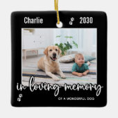 愛想の記憶の中でペット記念二犬写真記念 セラミックオーナメント (正面)