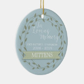 愛想の記憶の中のペットのメモリアルカスタム写真 セラミックオーナメント (右)