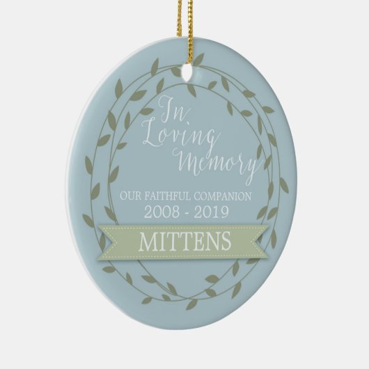 愛想の記憶の中のペットのメモリアルカスタム写真 セラミックオーナメント (右)