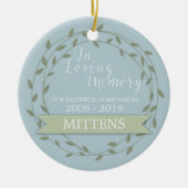 愛想の記憶の中のペットのメモリアルカスタム写真 セラミックオーナメント (正面)