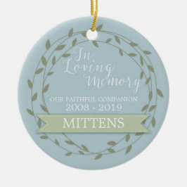 愛想の記憶の中のペットのメモリアルカスタム写真 セラミックオーナメント