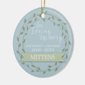 愛想の記憶の中のペットのメモリアルカスタム写真 セラミックオーナメント (左)