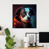 愛想フェムファナッツィ犬 ポスター (ホームオフィス)