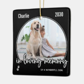 愛想モダンの中で犬2の写真ペット記念碑 セラミックオーナメント (左)