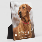 愛想モダン深い思い出の中でペットパーソナライズされたメモリアル フォトプラーク (側面)