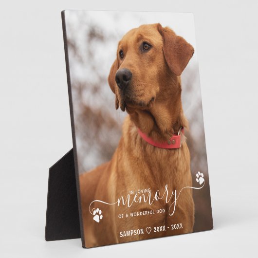 愛想モダン深い思い出の中でペットパーソナライズされたメモリアル フォトプラーク (側面)